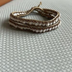 Beaded wrap bracelet.